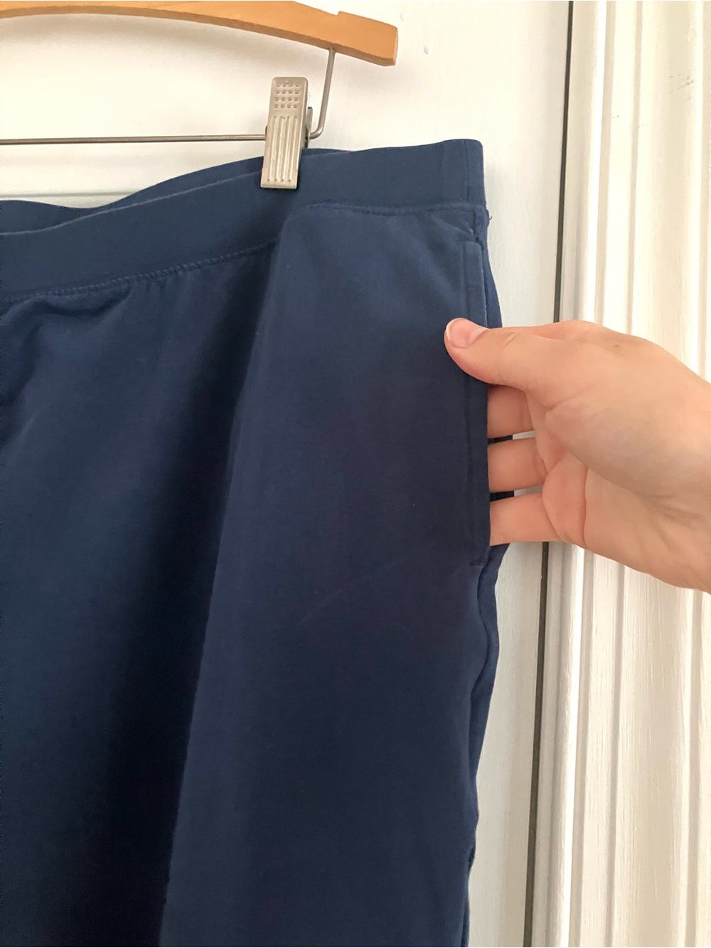 Catherine’s Navy Blue Cotton elastic waist breathable pants 2x Petite - Picture 4 of 7